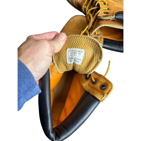 Levis Mens Tan & Black Lace-Up Ankle Boots Size 8 - Picture 4 of 10